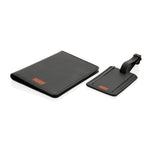 Branded Swiss Peak GRS recycled PU travel gift set