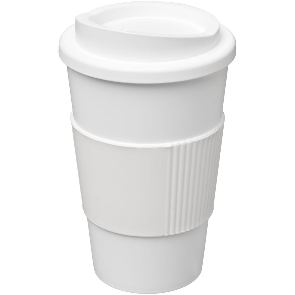 Branded Americano® 350 ml insulated tumbler with grip