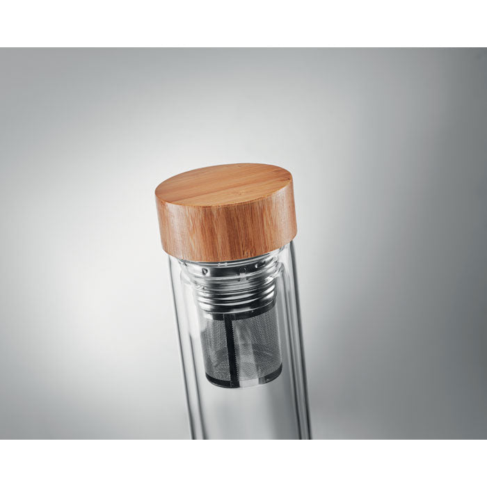 Double wall glass bottle 420ml