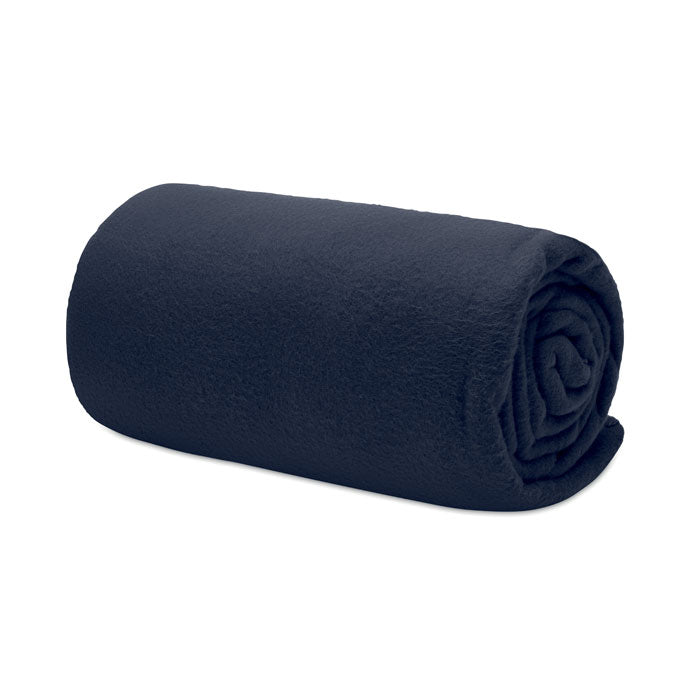 RPET fleece travel blanket Blue
