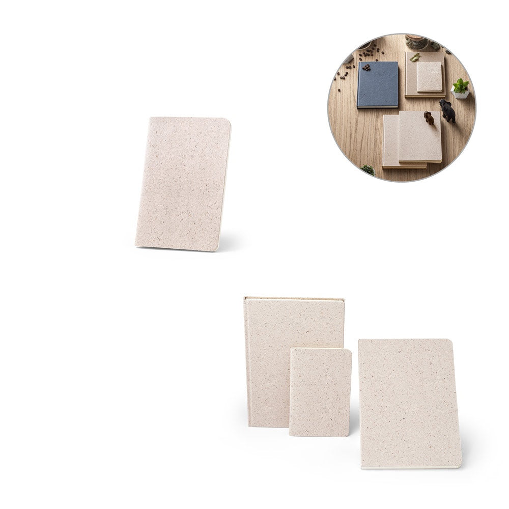 ORGANIC SOFT. A6 notebook with flexible cover made from organic elephant matter (95%)