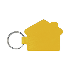 Real Leather House Shaped Keyfob