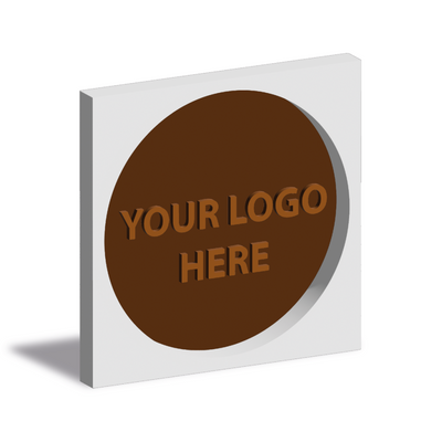 Eco Window Disc Box, Milk Chocolate Disc, 100mm, Bespoke