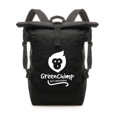 Branded BLACK RPET 900D Roll Down Bag