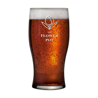 Branded Tulip Pint Glass