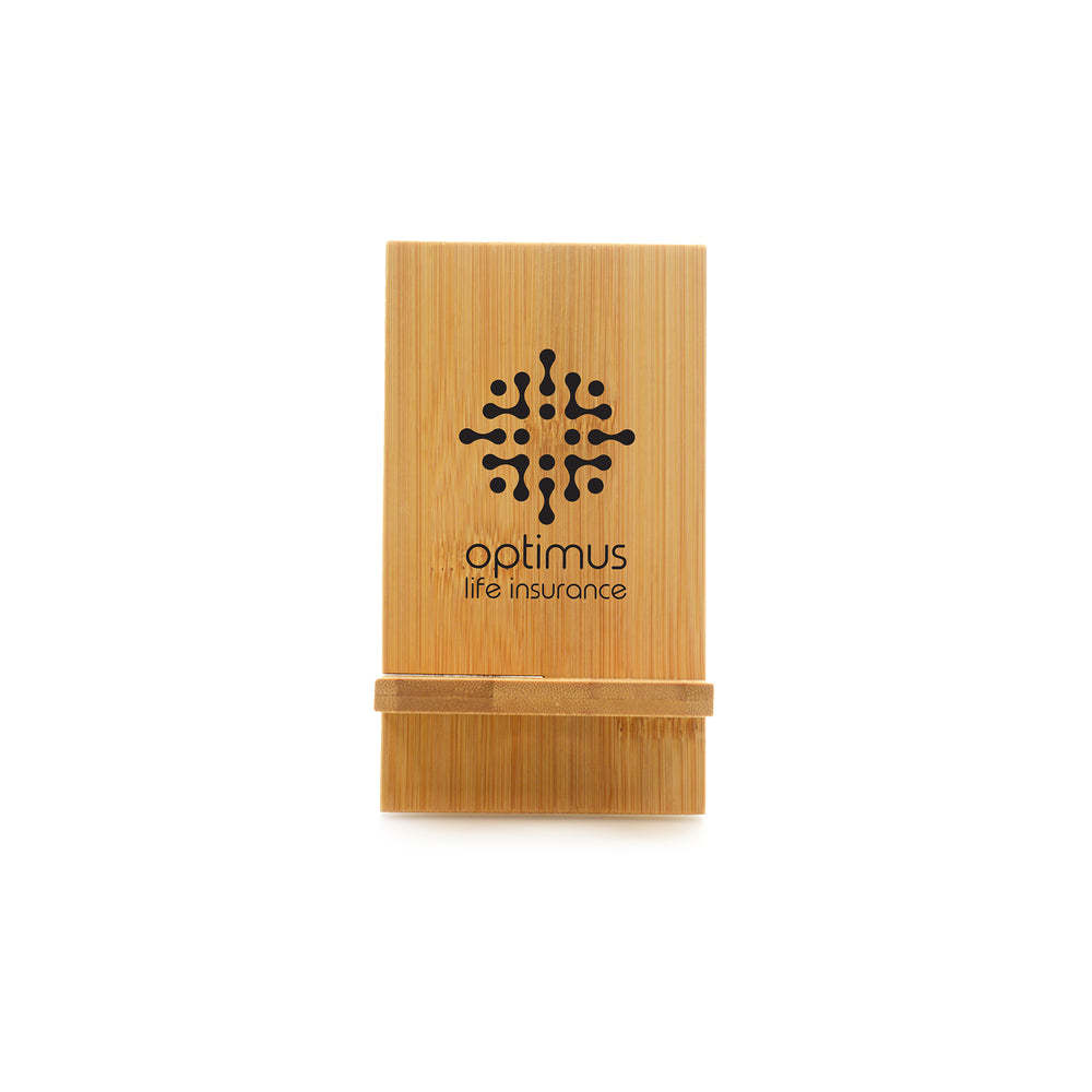 Branded Dylan Bamboo Phone Stand