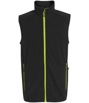 Regatta Navigate Fleece Bodywarmer Black/Lime Green