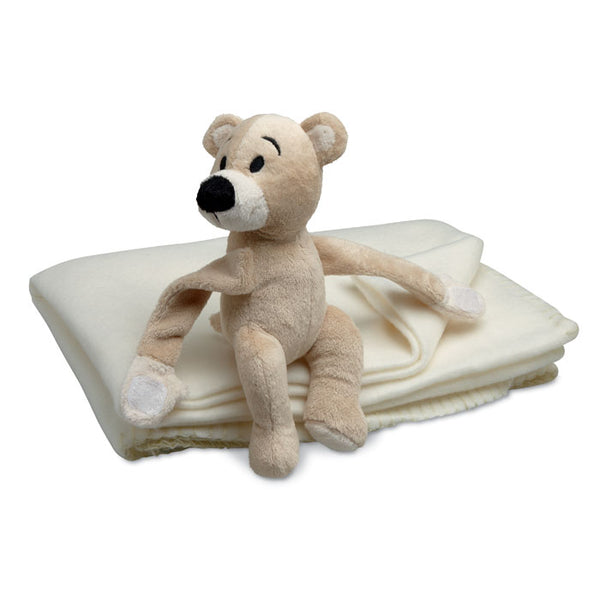 Branded Fleece blanket with bear
