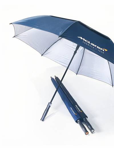 Alto Double Canopy Golf Umbrella In Navy Or Black With 1 Panel Printed