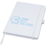 Branded Honua A5 recycled paper notebook with recycled PET cover