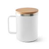 LAUDA. Mug in 90% recycled stainless steel with bamboo lid 420 mL