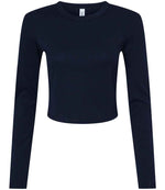 Bella Micro Rib Long Sleeve Baby T-Shirt Solid Navy Blend