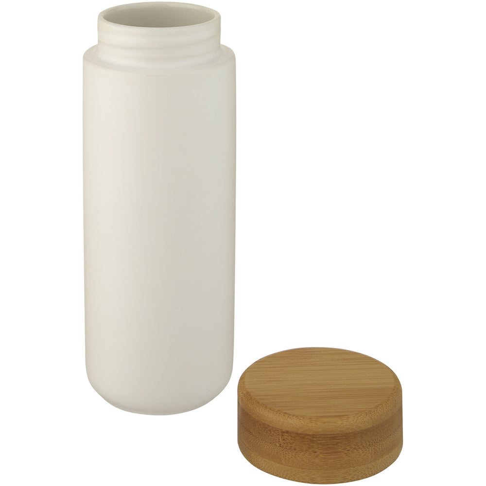 Lumi 300 ml ceramic tumbler with bamboo lid