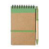 Branded A6 recycled notepad with pen