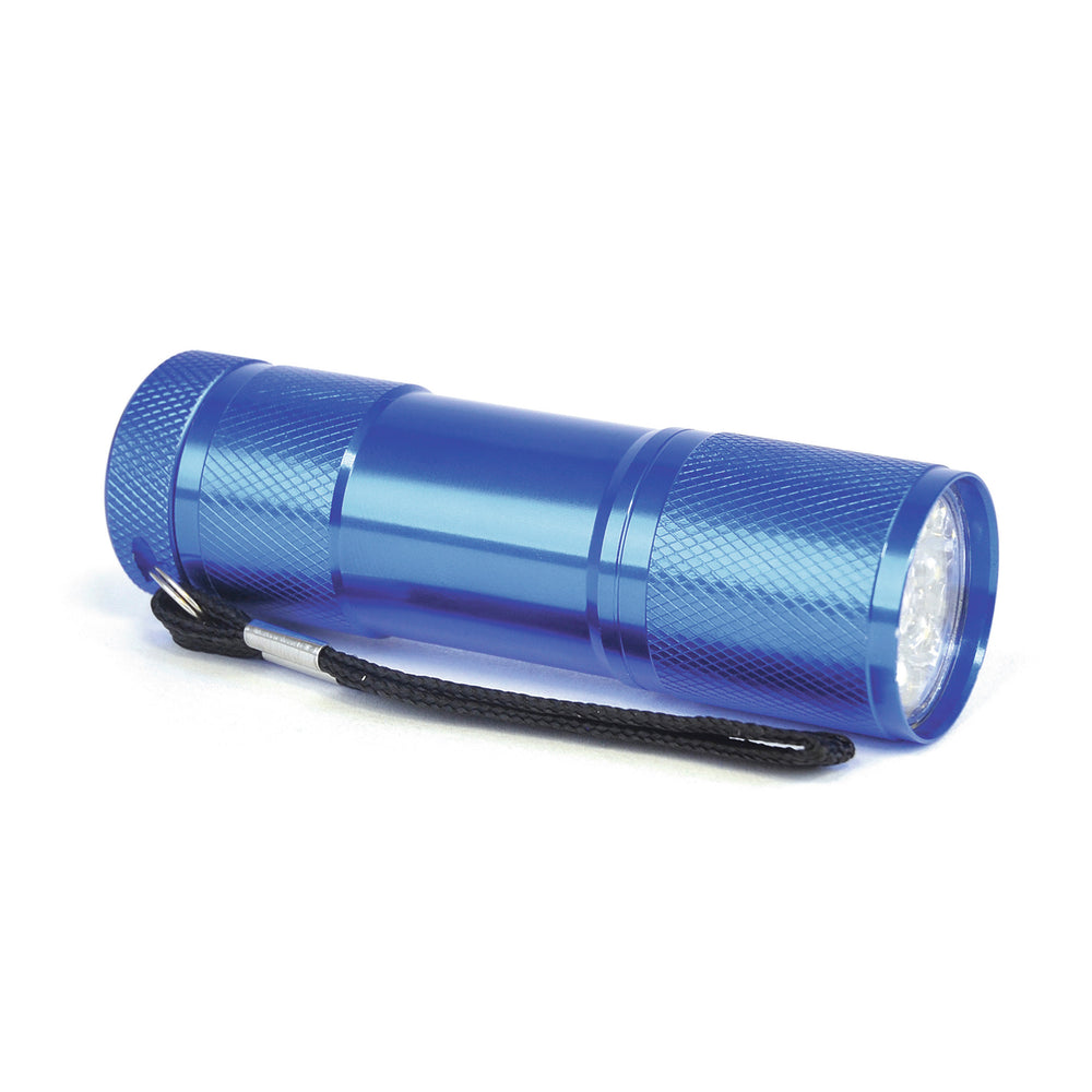 Branded Sycamore Solo 9 Led Metal Torch with batteries included