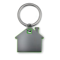 House shape plastic key ring