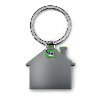 Branded House shape plastic key ring