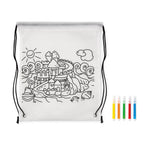 Non woven kids bag with pens