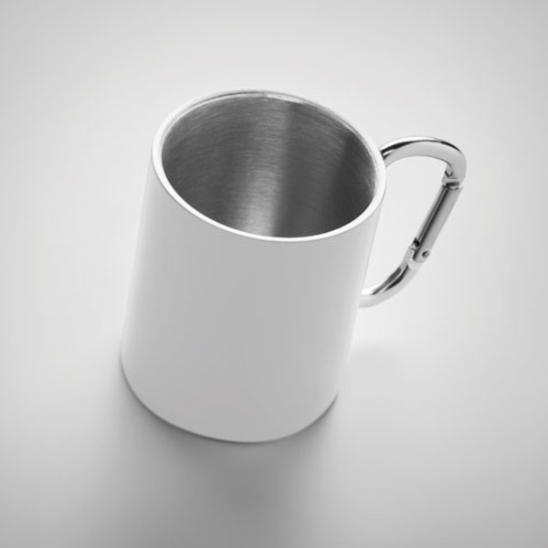 Branded Metal mug and carabiner handle