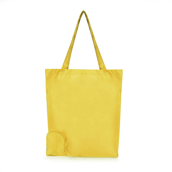 foldable shopping bag. Zippered closure. Plastic Carabiner Hook