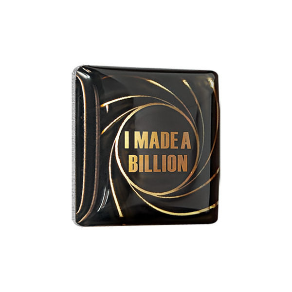 Bespoke Shape Metal Clutch Pin Badge - 25mm