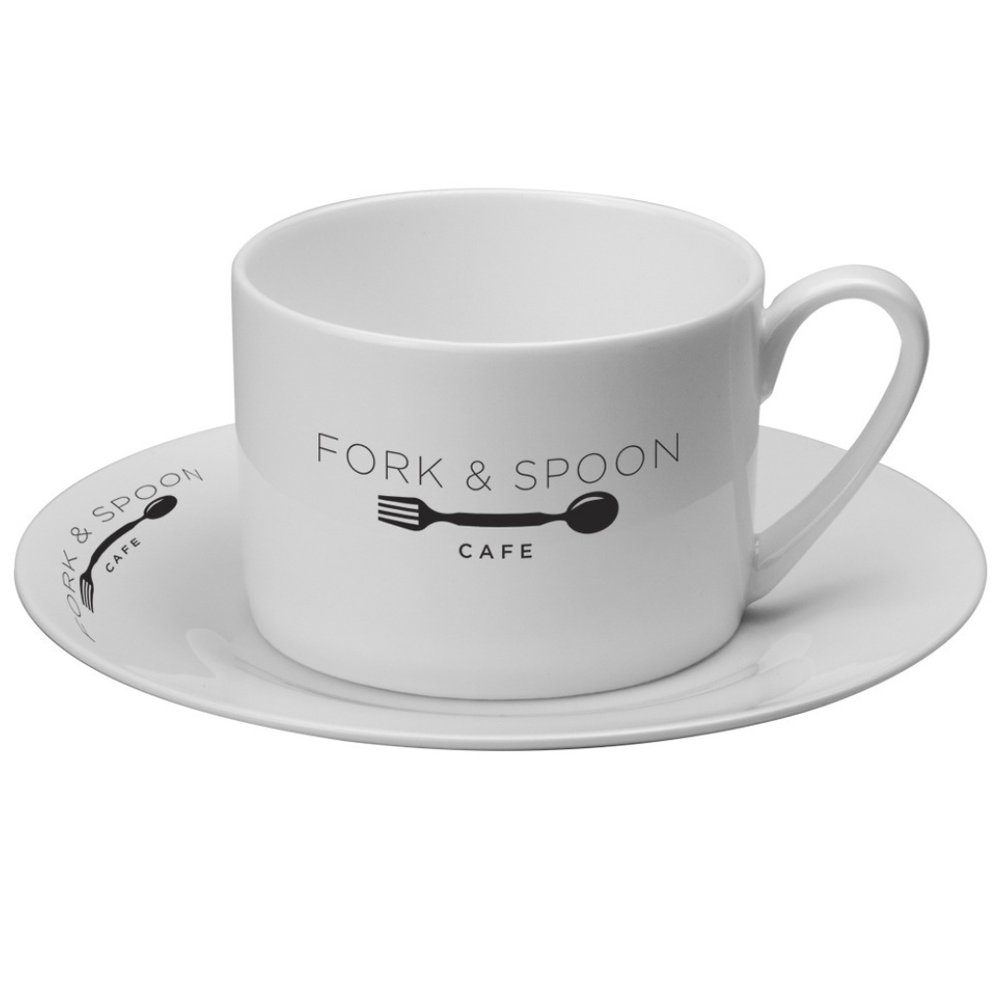 Branded Stirling Cup & Saucer
