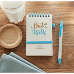 Branded A6 milk carton notebook set