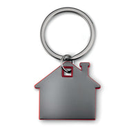 House shape plastic key ring