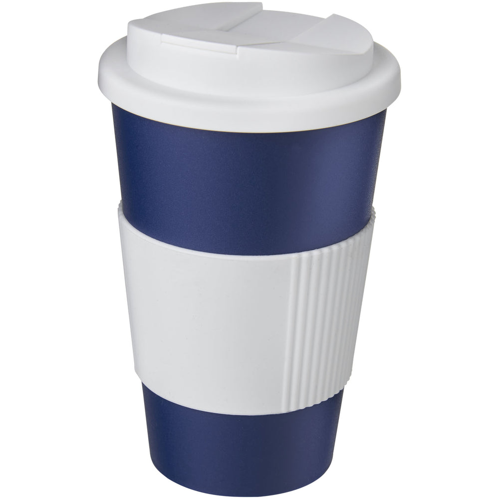 Branded Americano® 350 ml tumbler with grip & spill-proof lid