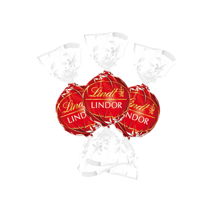 Branded Clear Cube of 4 Lindor Truffles