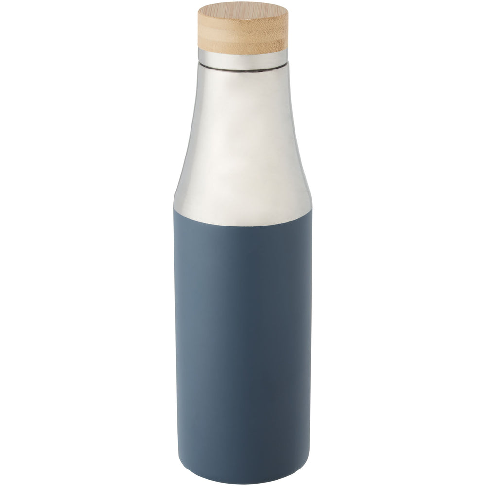 Branded Hulan 540 ml copper vacuum insulated stainless steel bottle with bamboo lid