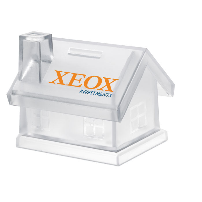 Branded Plastic house coin bank