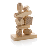 Branded Ukiyo Crios wooden balancing rocks in pouch
