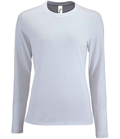 SOL'S Ladies Imperial Long Sleeve T-Shirt White
