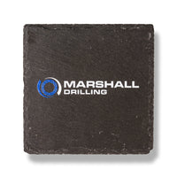 Branded Slate Coaster - Round Slate grey