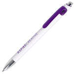 Branded DIME ball pen WHITE with trim