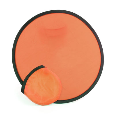 Branded Foldable Foldaway Frisbee with Pouch and Black trim