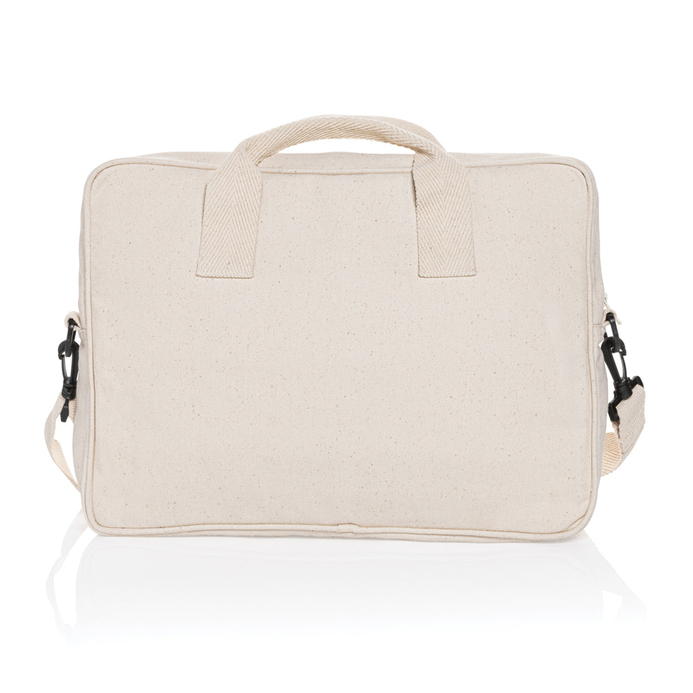 Branded Laluka AWARE™ recycled cotton 15.4 inch laptop bag