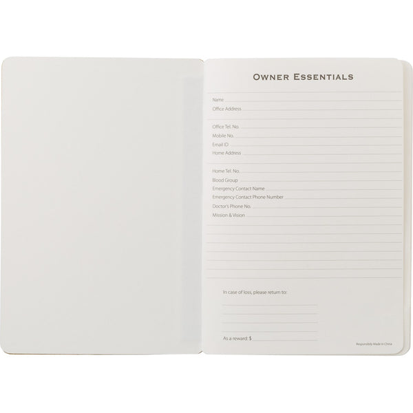 Branded Freshborough Bamboo covered notebook