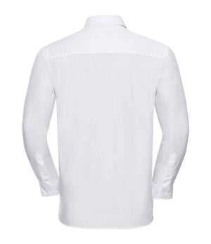 Russell Collection Long Sleeve Easy Care Cotton Poplin Shirt