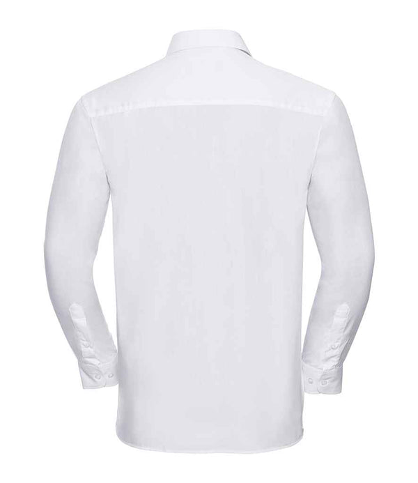 Russell Collection Long Sleeve Easy Care Cotton Poplin Shirt