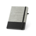 ROUSSEAU. A5 notebook in straw fibre and cotton canvas