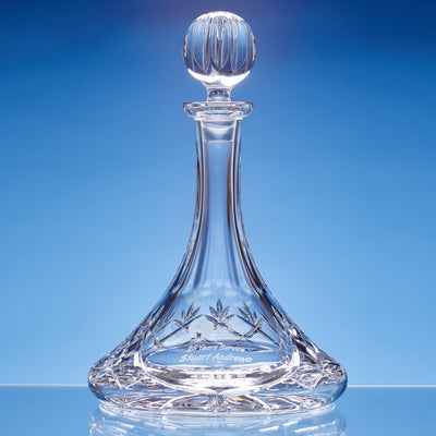 0.85ltr Lead Crystal Panelled Ships Decanter