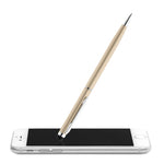 Twist and Touch ball pen in champagne colour with the stylus tip on a phone