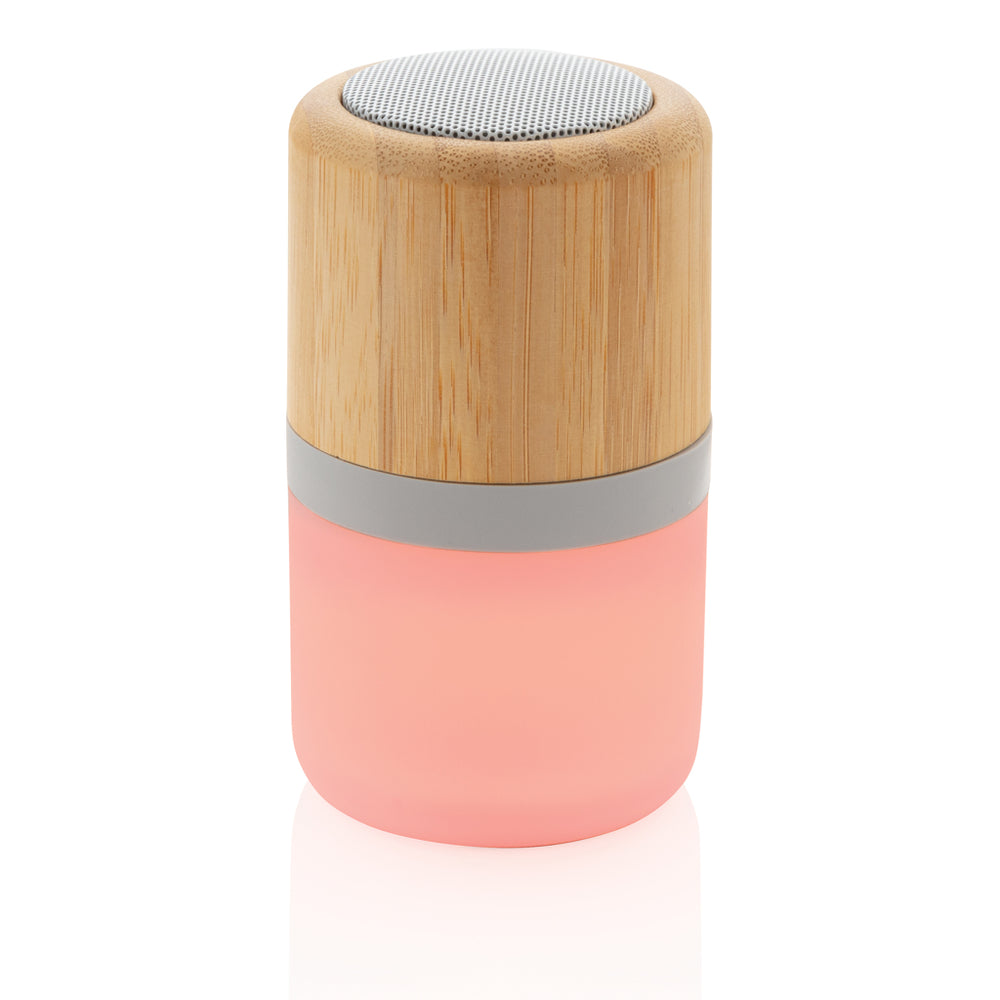 Branded Bamboo colour changing 3W speaker light
