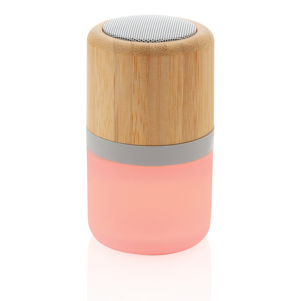 Branded Bamboo colour changing 3W speaker light