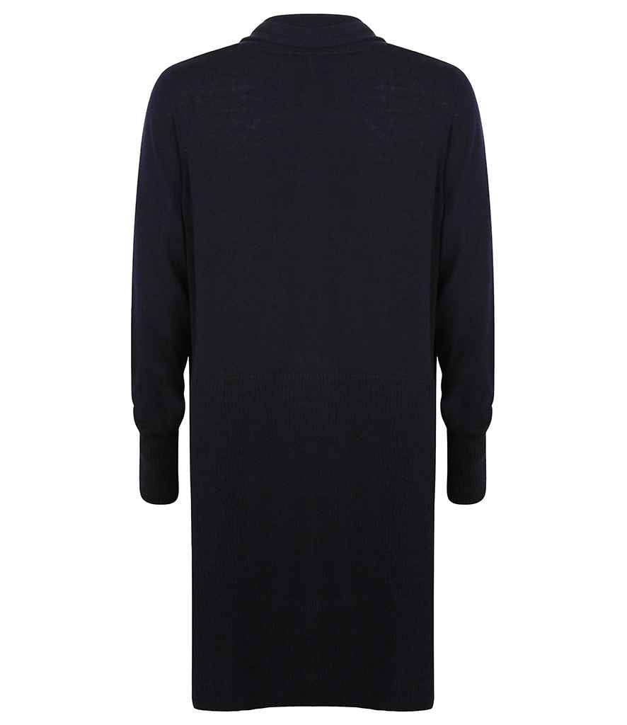 Branded Henbury Ladies Longline Open Cardigan