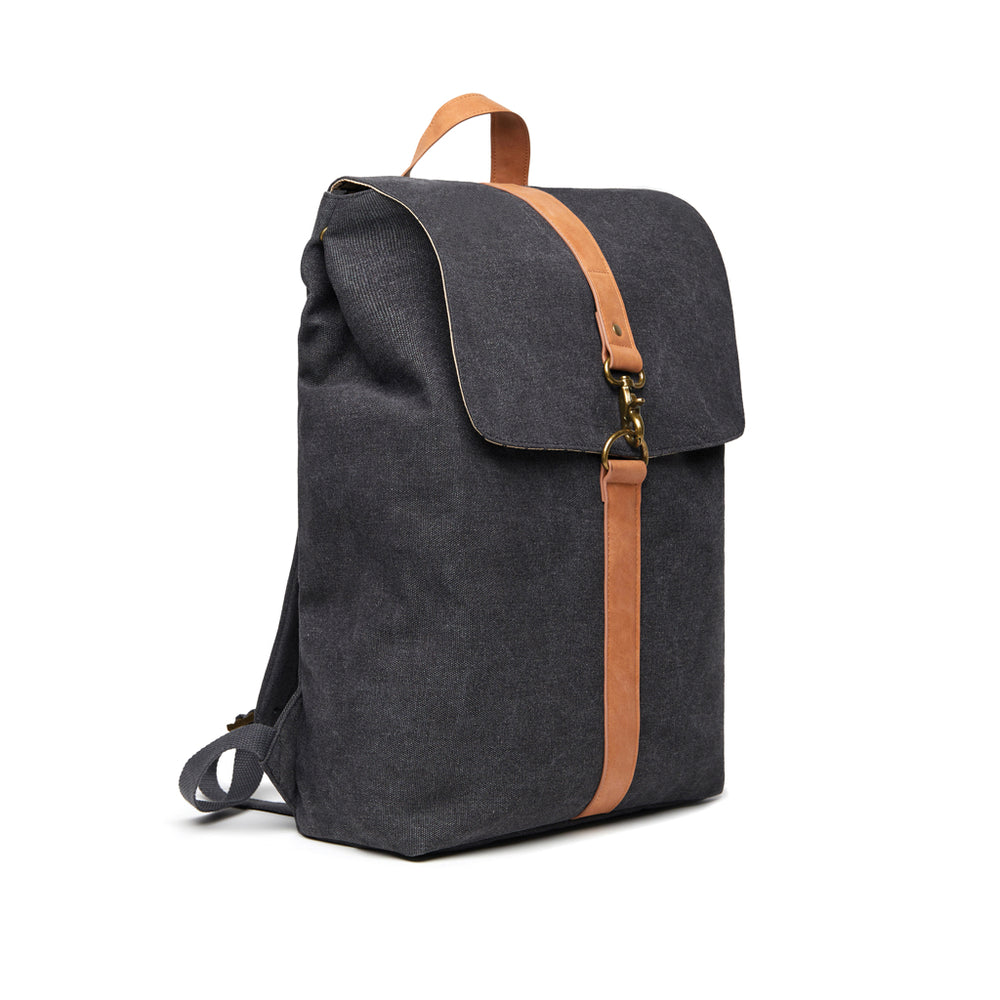 Branded VINGA Bosler backpack GRS recycled canvas