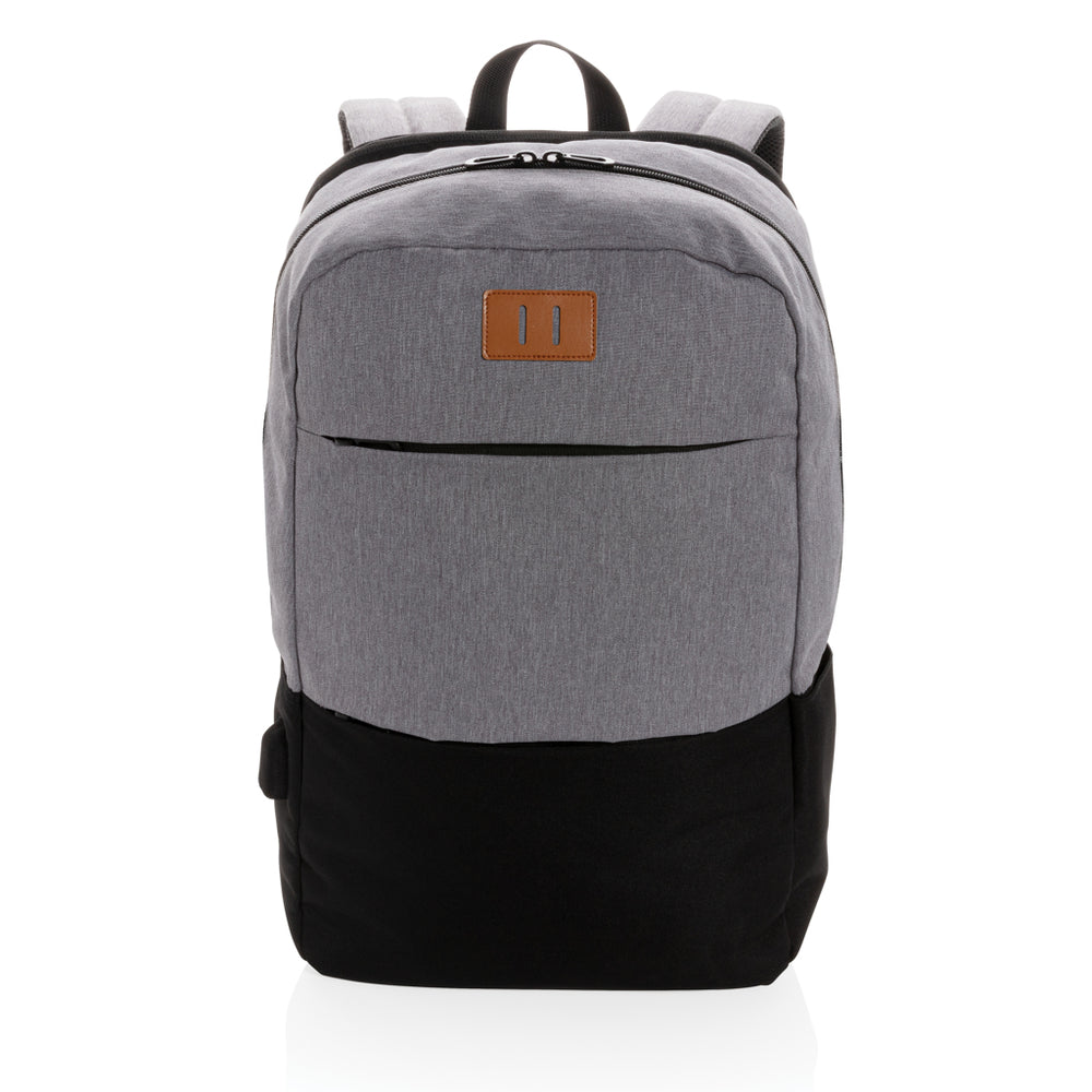 Branded Modern 15.6" USB & RFID laptop backpack PVC free