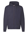 Fruit of the Loom Premium Zip Hooded Sweatshirt Deep Navy